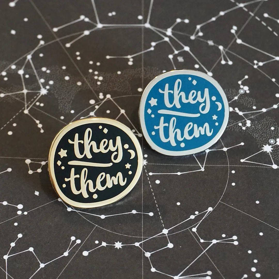 They/Them (Golden) | Enamel Pin