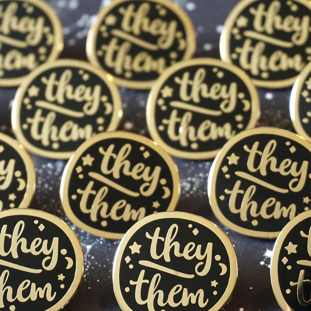They/Them (Golden) | Enamel Pin