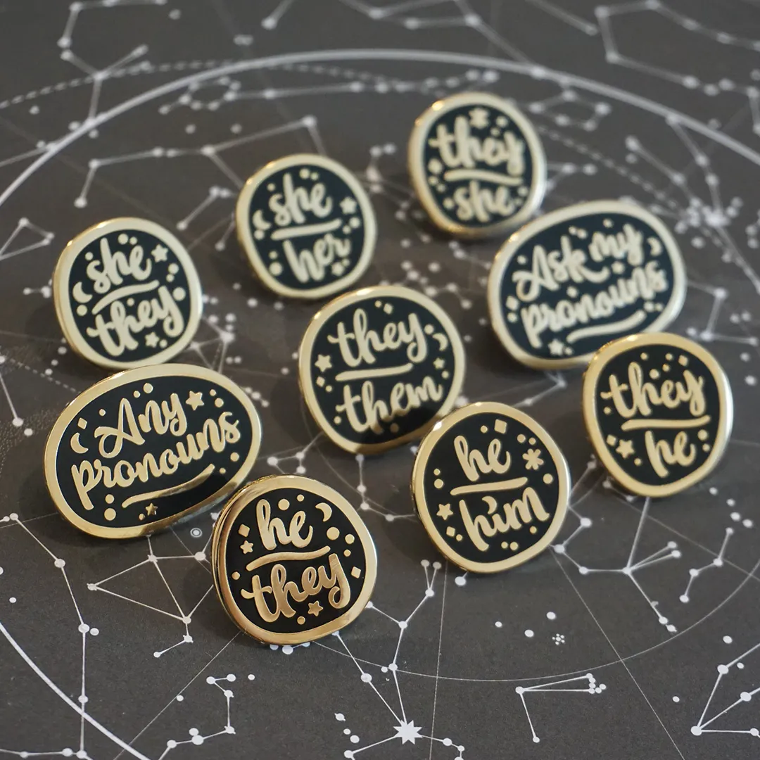 They/Them (Golden) | Enamel Pin