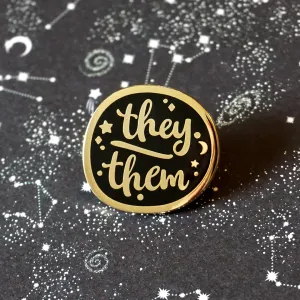 They/Them (Golden) | Enamel Pin