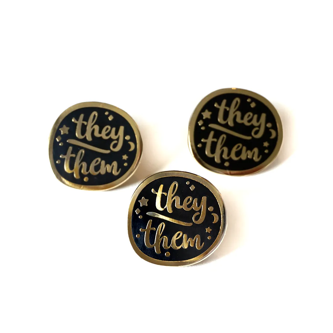 They/Them (Golden) | Enamel Pin