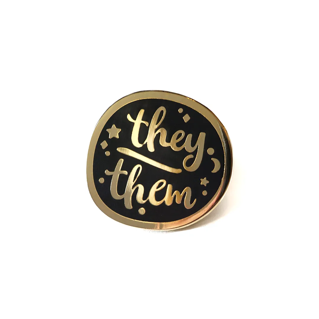 They/Them (Golden) | Enamel Pin