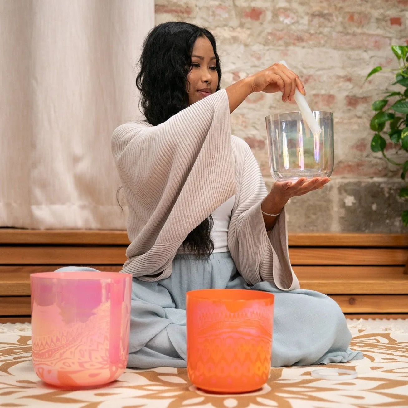 Three Essence Crystal Singing Bowl Set Notes: E4 C4 G3