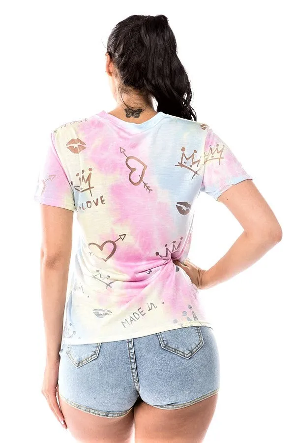 Tie Dye Sleeve Top