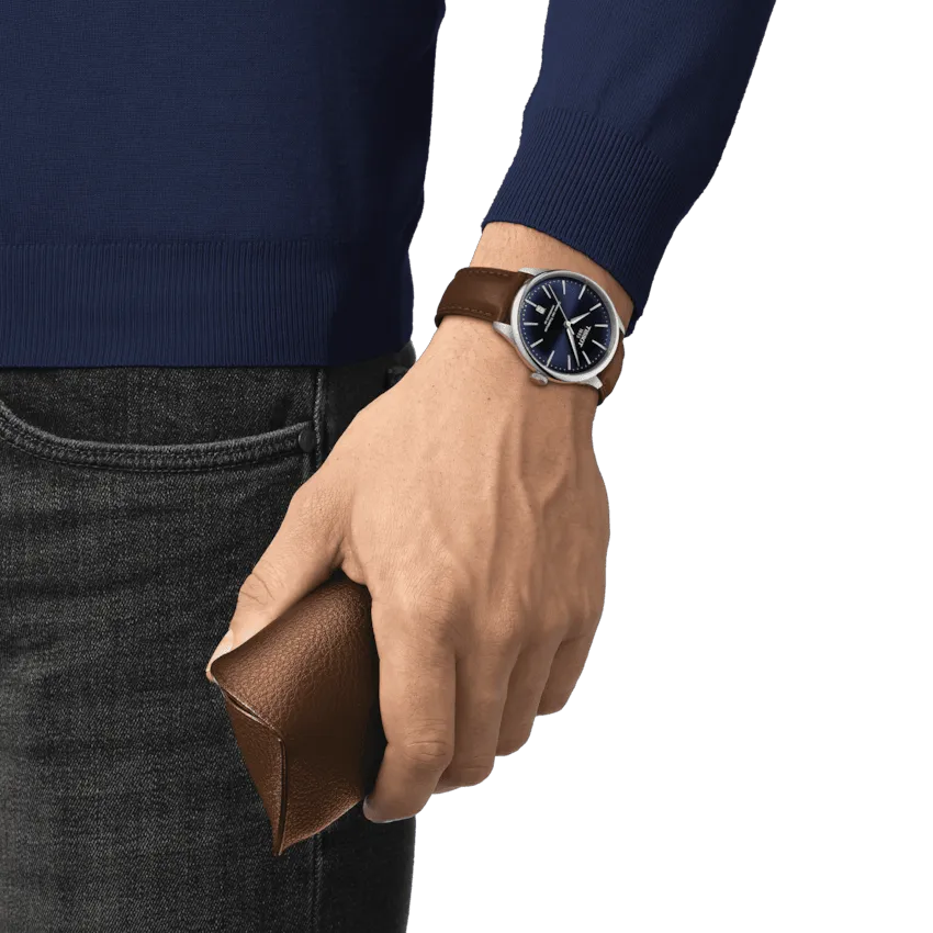 Tissot Chemin des Touelles PowerMatic Clock 80 39mm Blue Automatic Steel T139.807.16.041.00