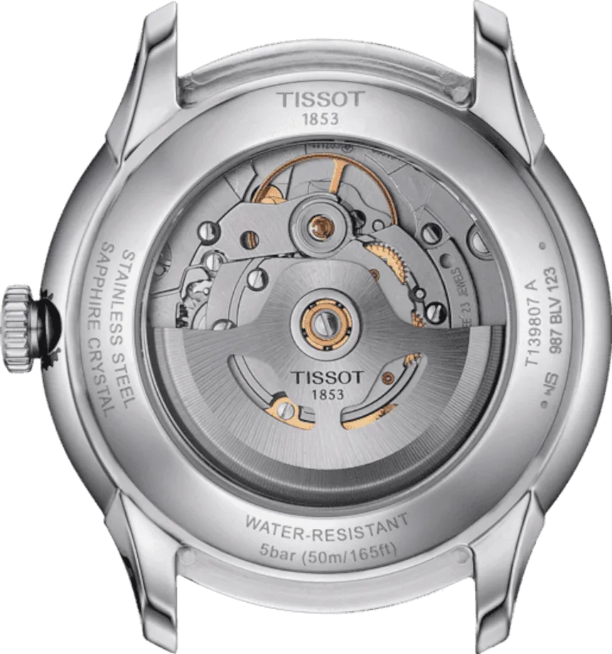 Tissot Chemin des Touelles PowerMatic Clock 80 39mm Blue Automatic Steel T139.807.16.041.00