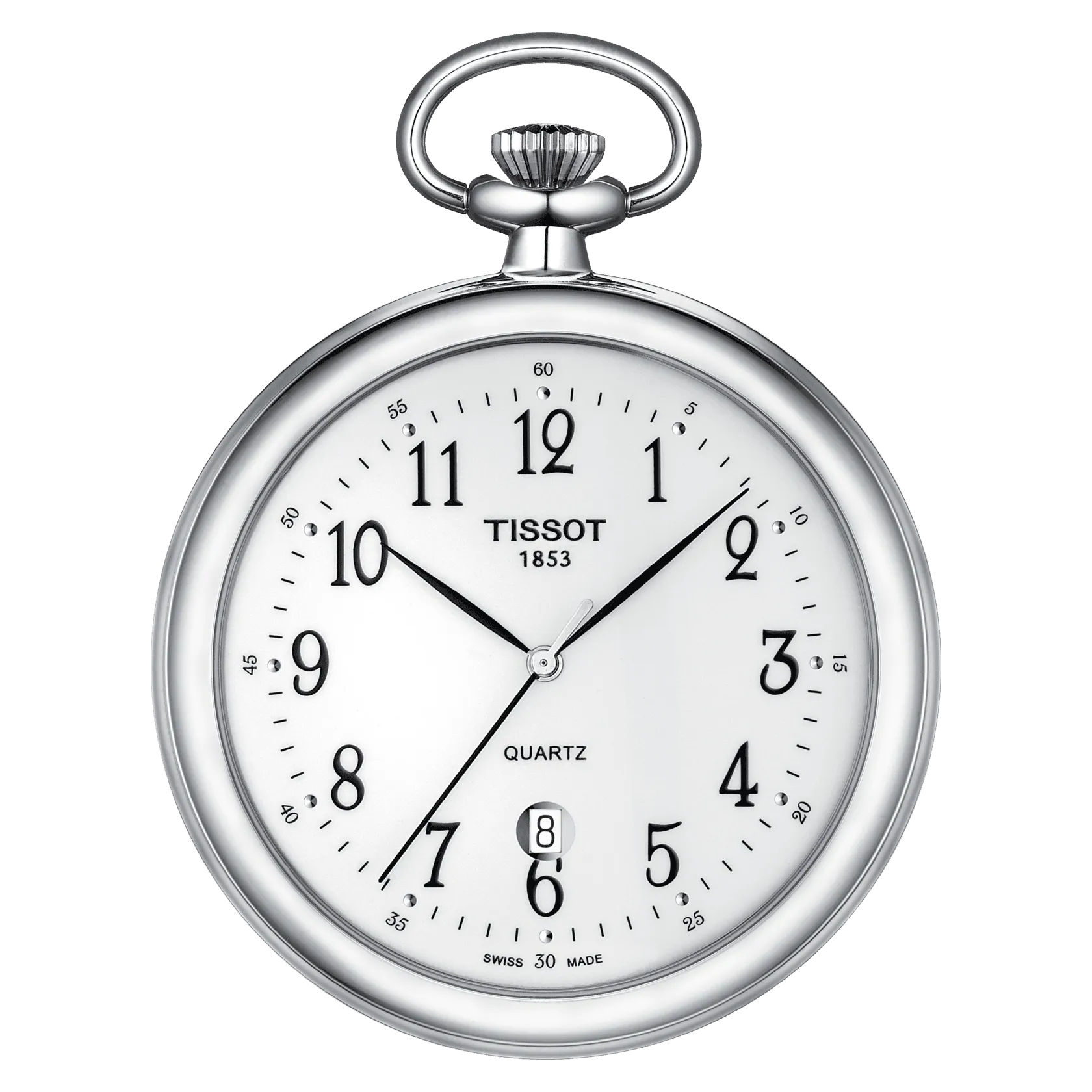 Tissot Lapine pocket clock 49mm bronze quartz chromed finish t82.6.550.12