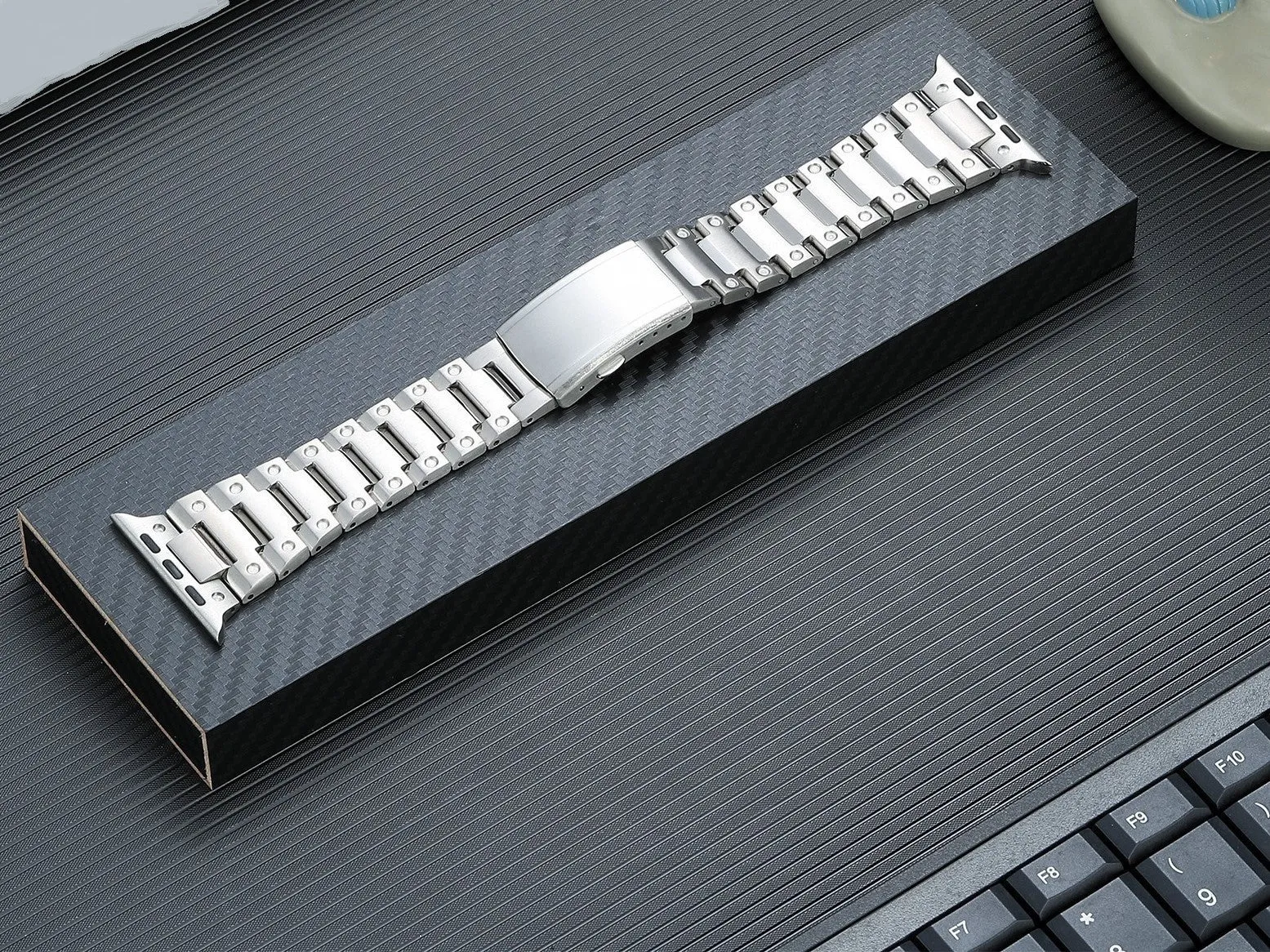Titanium Band for Apple Watch With Butterfly Buckle