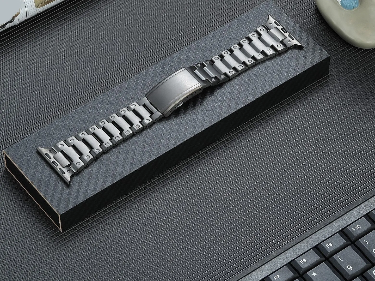 Titanium Band for Apple Watch With Butterfly Buckle