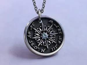 TITANIUM True North Sapphire Necklace