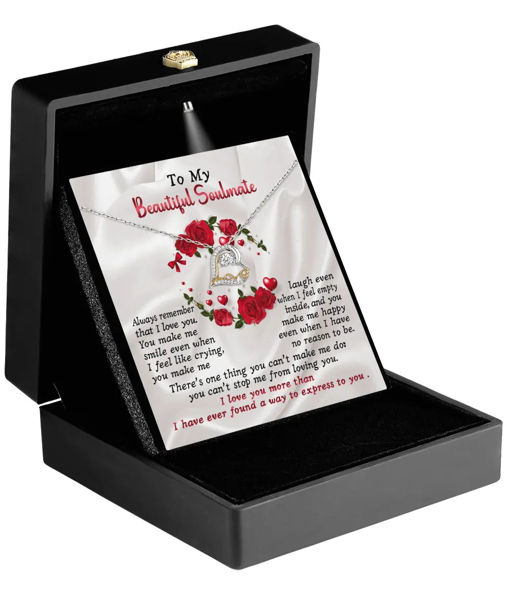To My Beautiful Soulmate Always Remember | Forever | Love Dancing Necklace