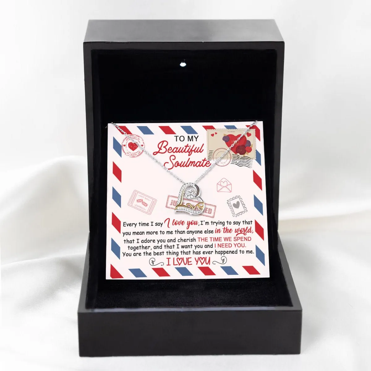 To My Beautiful Soulmate I Need You | Love Dancing Necklace