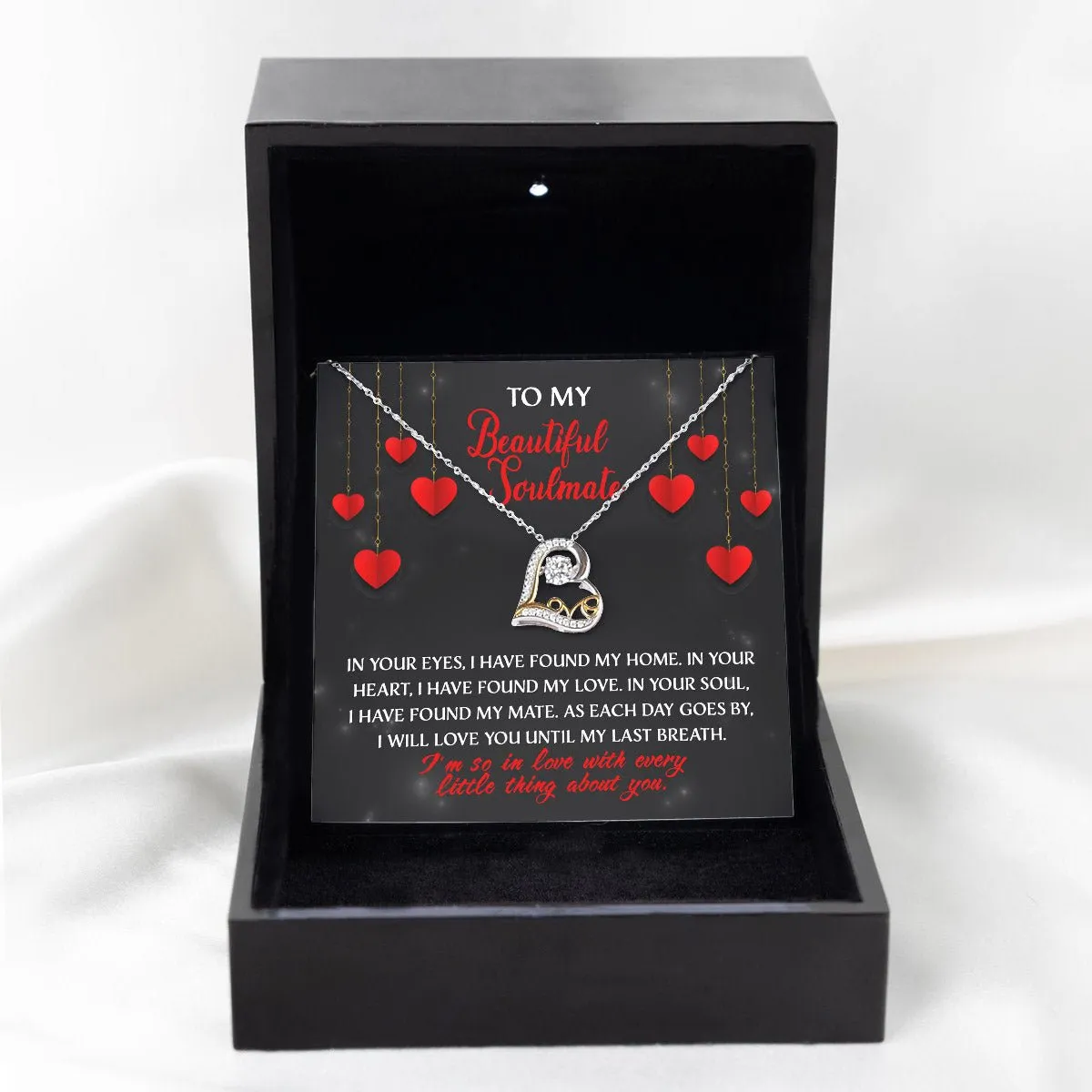 To My Beautiful Soulmate Love Every Little Thing About You | Love Dancing Necklace