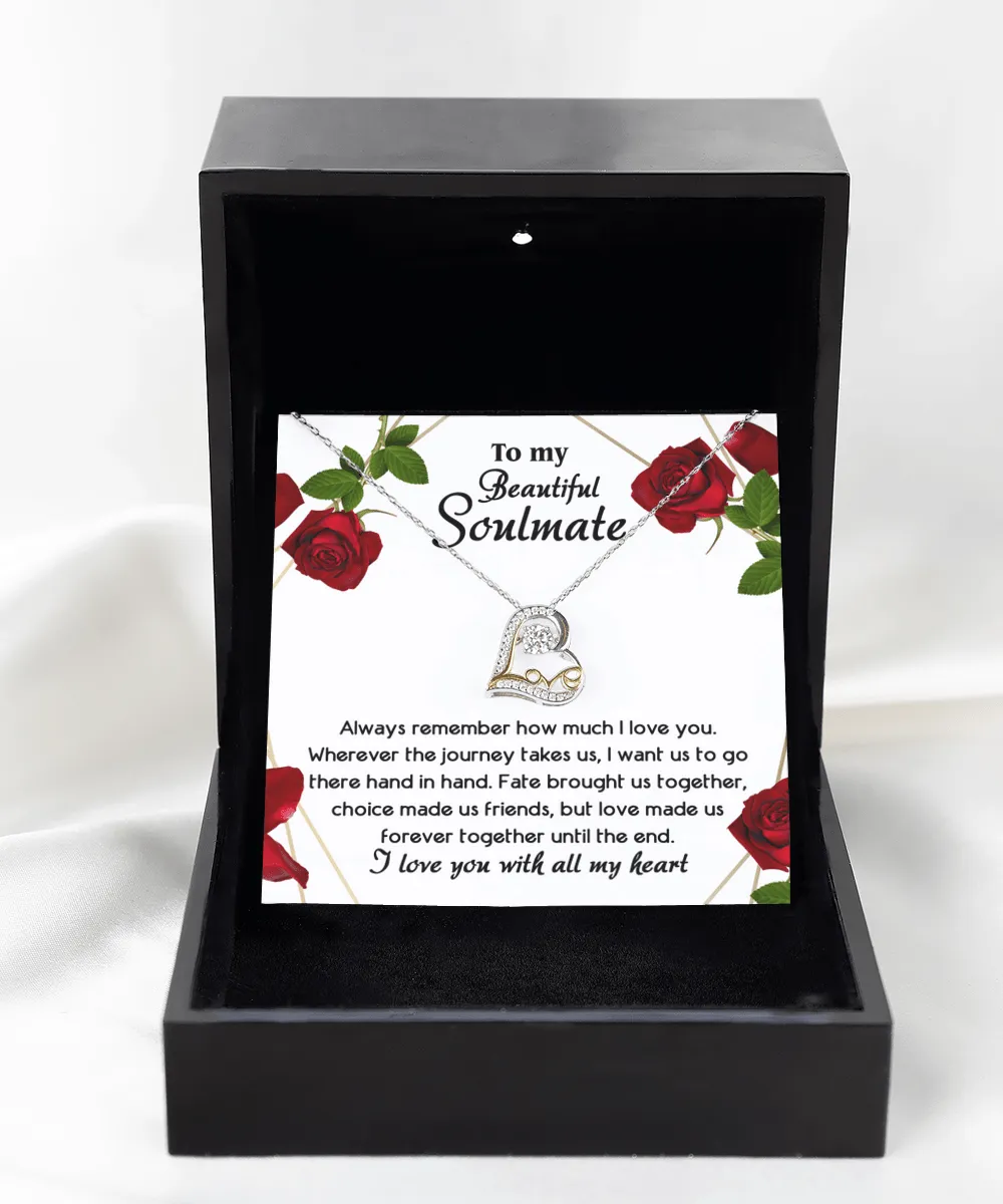 To My Beautiful Soulmate Love You With All My Heart | Love Dancing Necklace