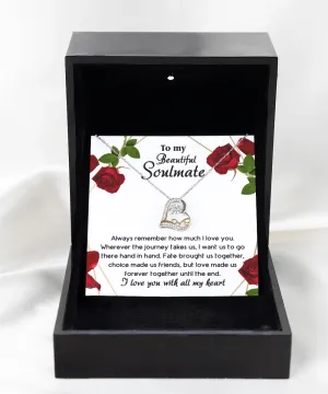 To My Beautiful Soulmate Love You With All My Heart | Love Dancing Necklace
