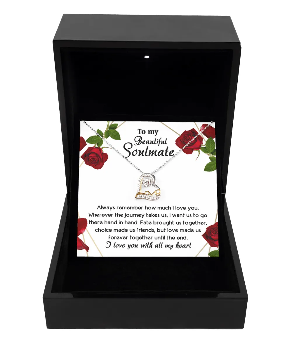 To My Beautiful Soulmate Love You With All My Heart | Love Dancing Necklace