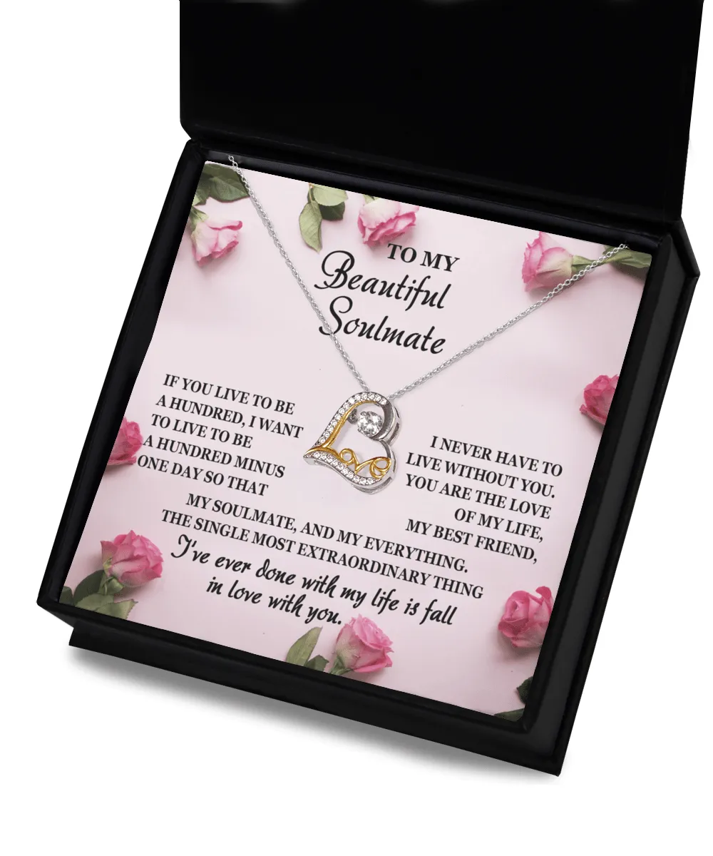 To My Beautiful Soulmate My Best Friend | Love Dancing Necklace