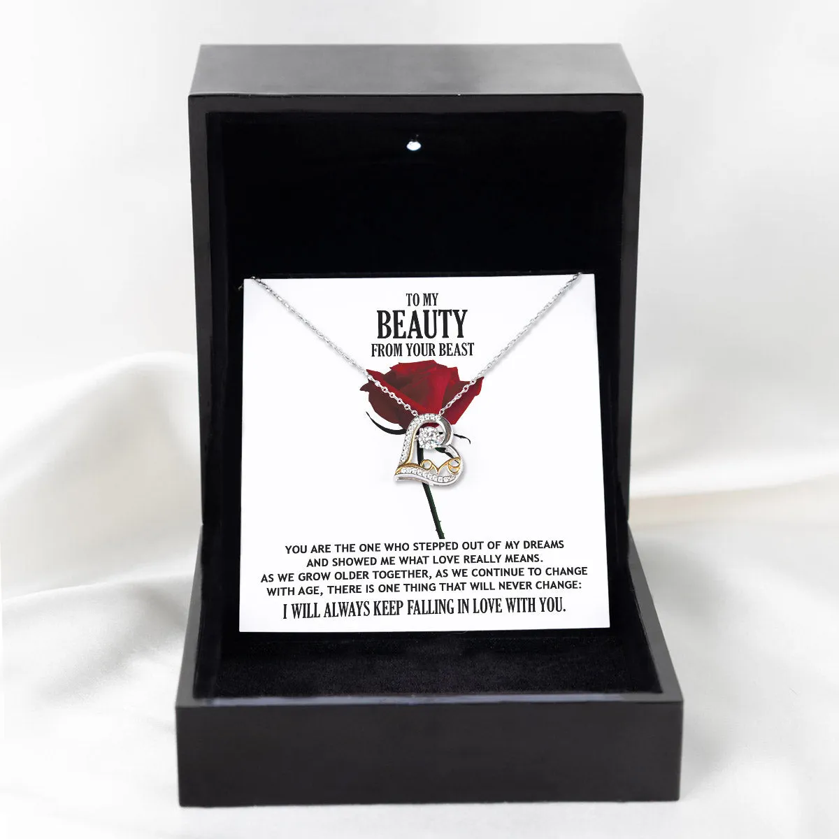 To My Beauty From your Beast Soulmate | Love Dancing Necklace