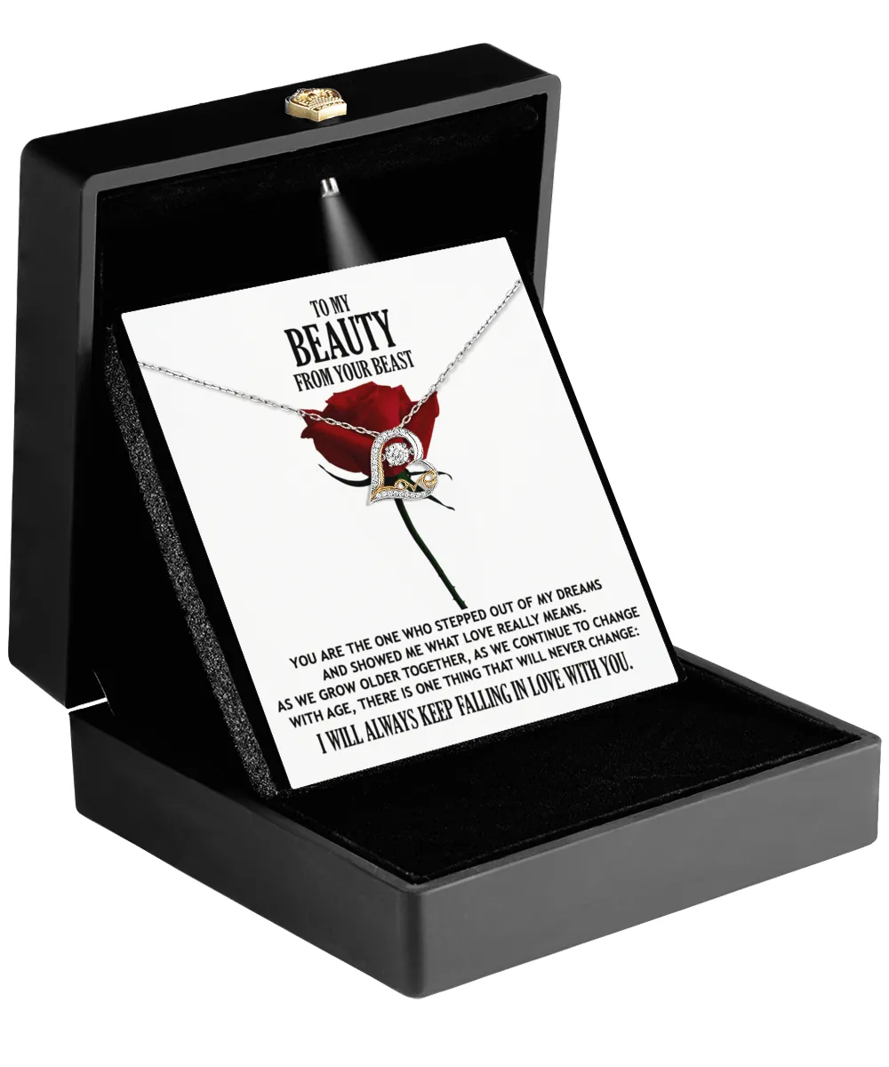 To My Beauty From your Beast Soulmate | Love Dancing Necklace