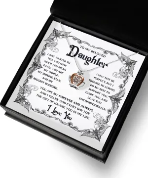 To My Beloved Daughter My Shining Star | Crown Pendant Necklace