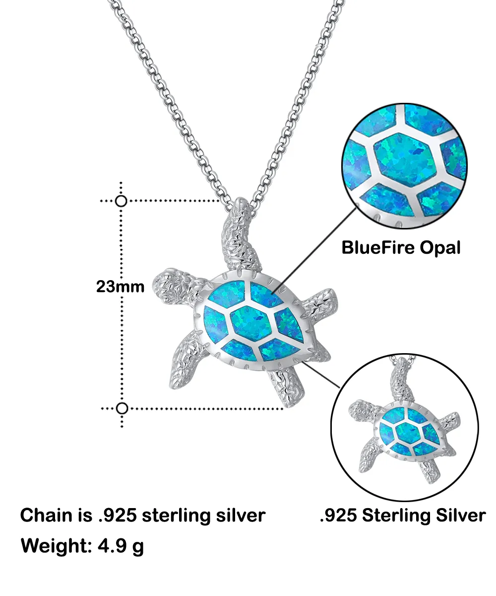 To My Beloved Daughter Stronger Than You Realize | Opal Turtle Necklace