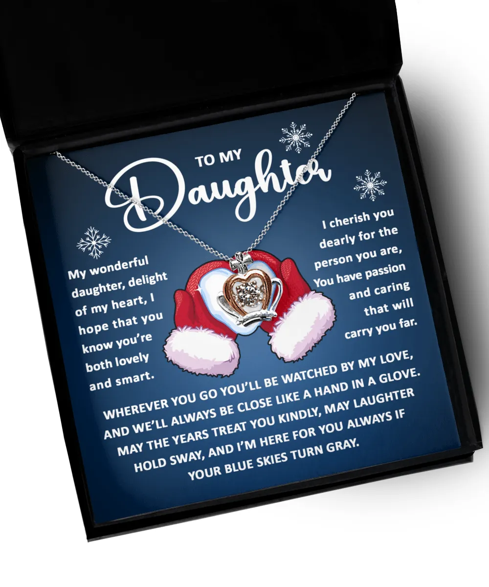To My Daughter I Cherish You Dearly | Crown Pendant Necklace