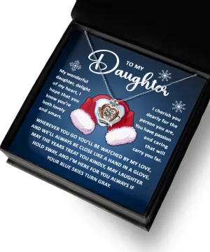 To My Daughter I Cherish You Dearly | Crown Pendant Necklace