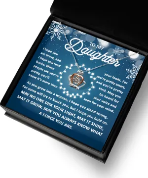 To My Daughter May No One Dim Your Light | Crown Pendant Necklace