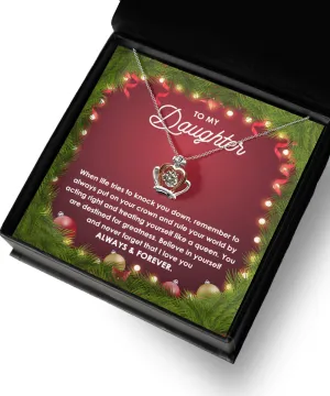To My Daughter Rule The World | Crown Pendant Necklace