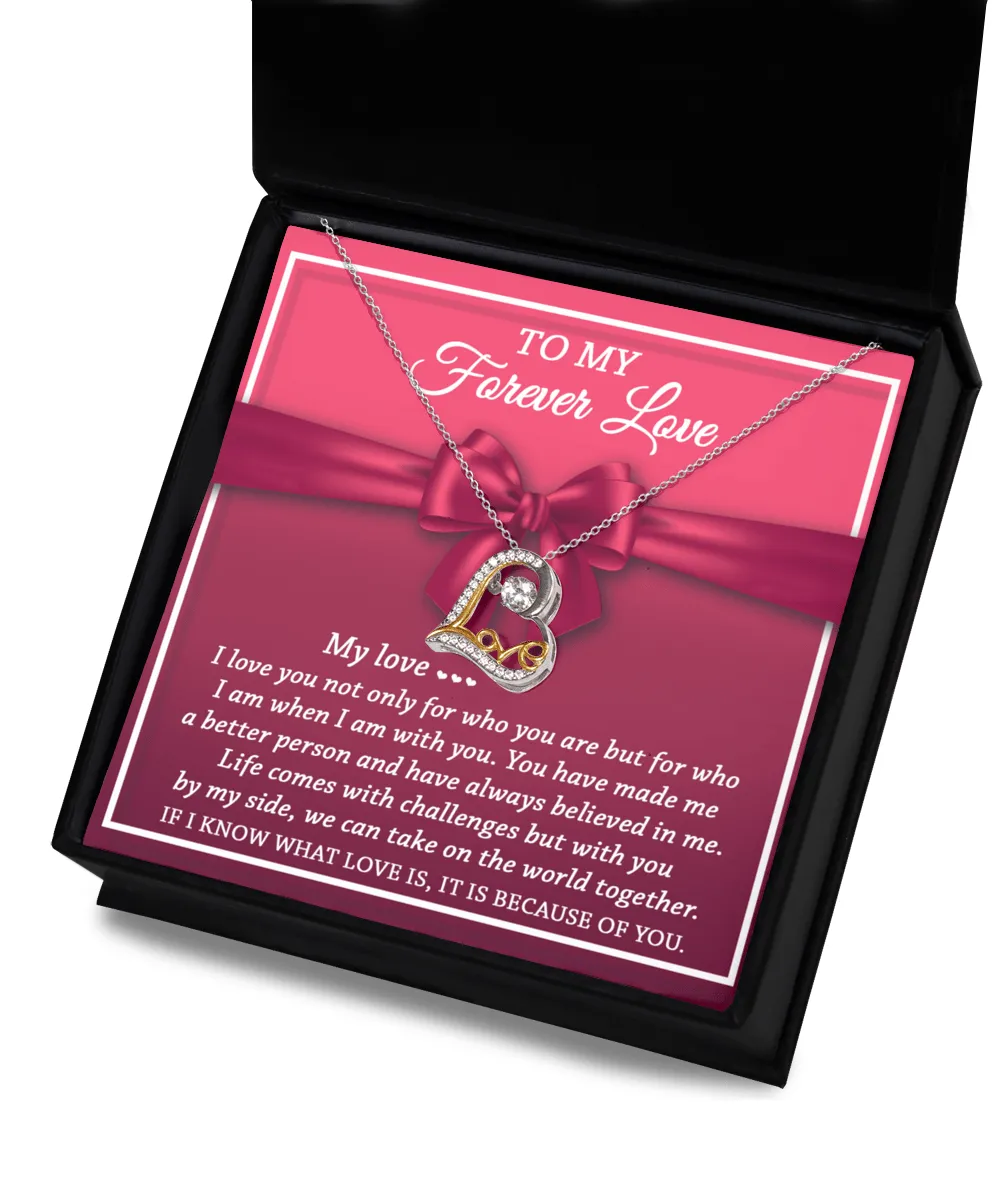 To My Forever Love Take On The World Together | Love Dancing Necklace