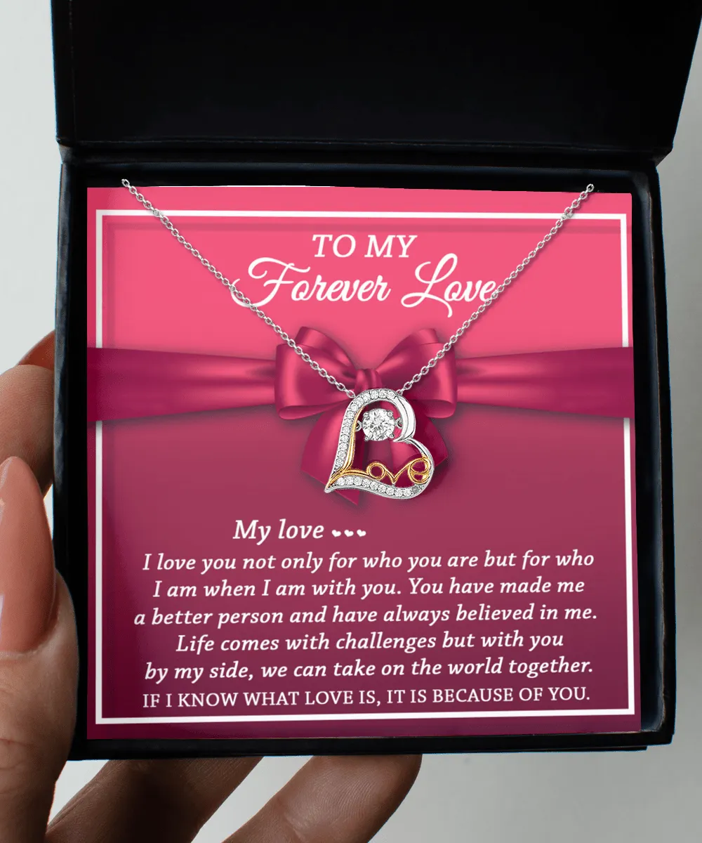 To My Forever Love Take On The World Together | Love Dancing Necklace