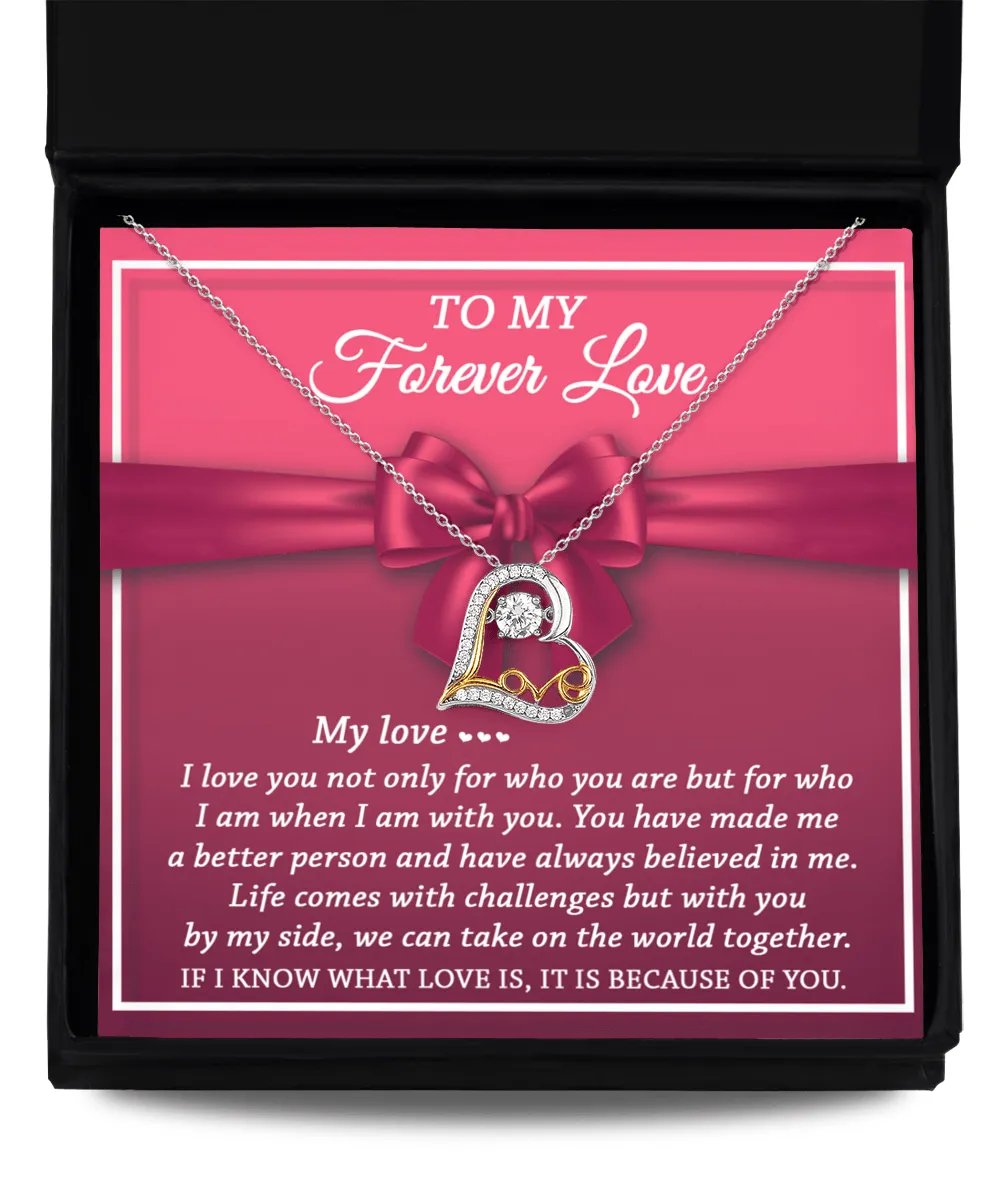 To My Forever Love Take On The World Together | Love Dancing Necklace