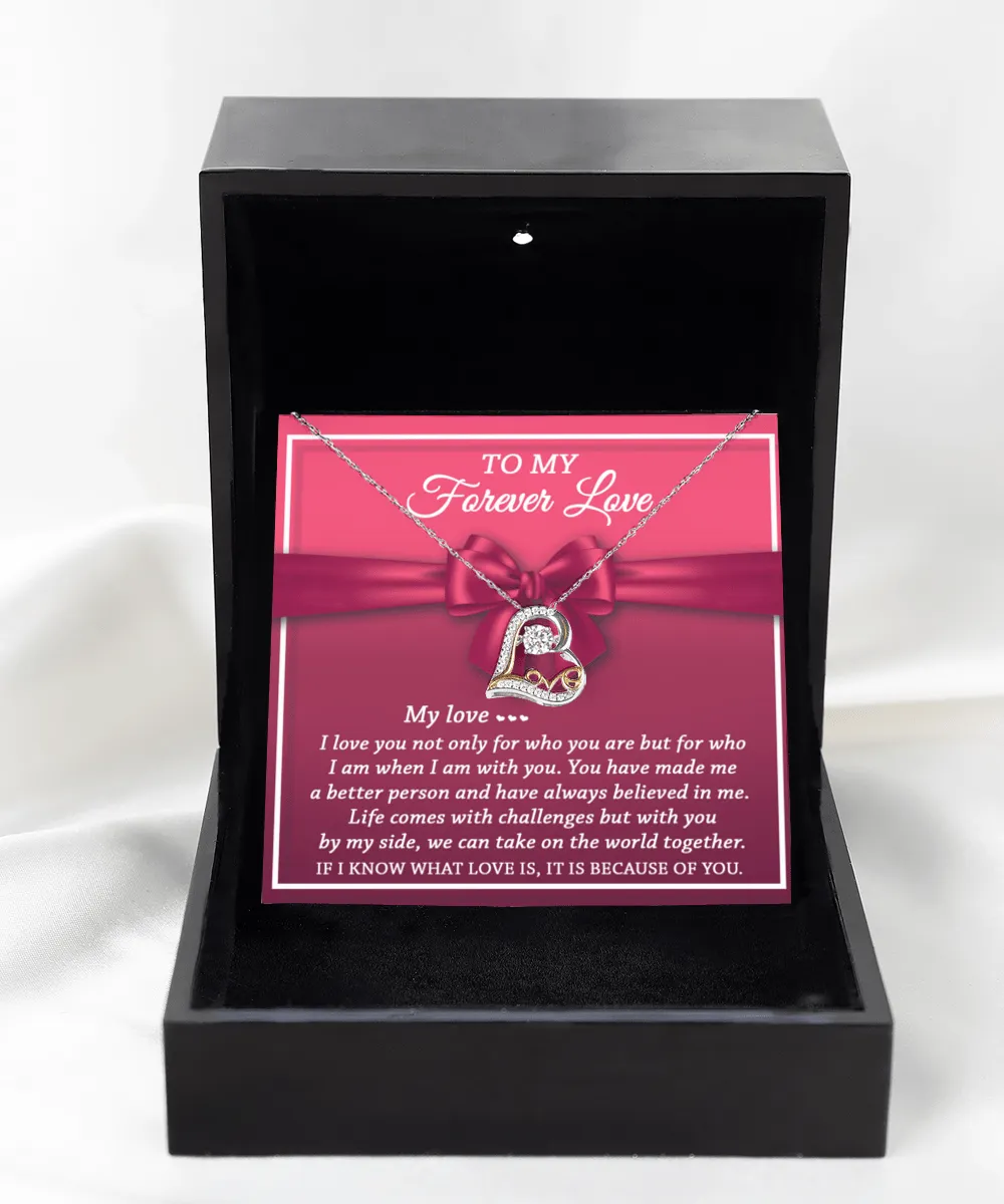 To My Forever Love Take On The World Together | Love Dancing Necklace