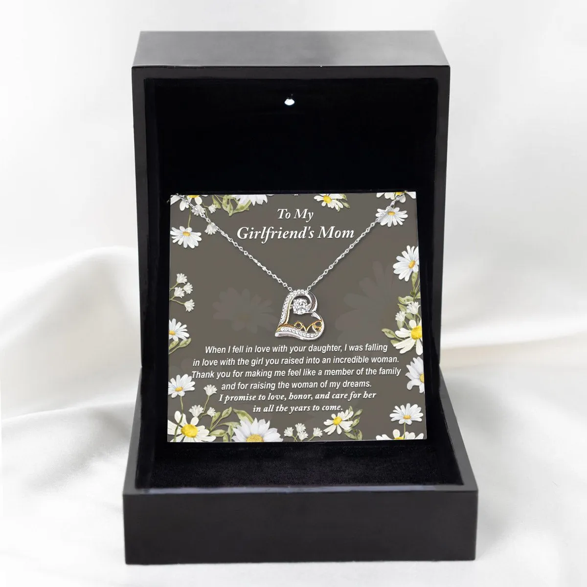 To My Girlfriend's Mom Love Honor And Care | Love Dancing Necklace