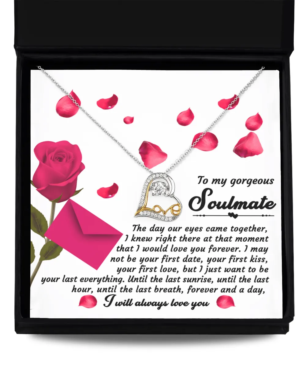 To My Gorgeous Soulmate Until The Last Breath | Love Dancing Necklace