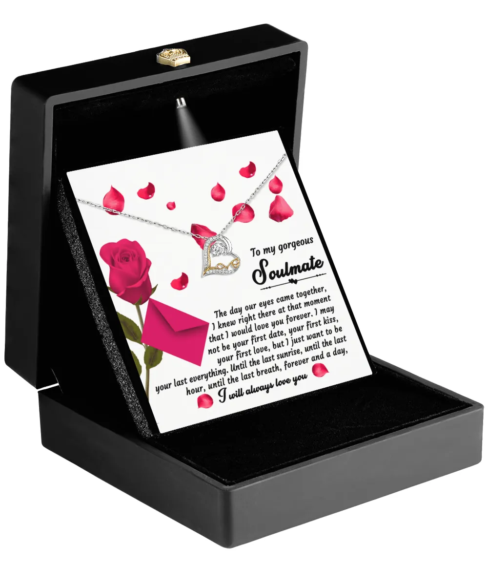 To My Gorgeous Soulmate Until The Last Breath | Love Dancing Necklace