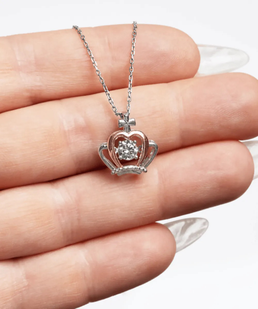 To My Granddaughter Light Of My Life Crown Pendant Necklace, Gift For Granddaughter
