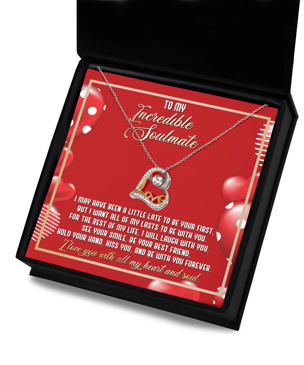 To My Incredible Soulmate Forever Yours | Love Dancing Necklace