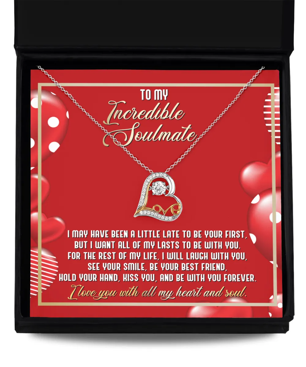 To My Incredible Soulmate Forever Yours | Love Dancing Necklace