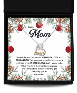 To My Mom Incredible Woman Dancing Love Necklace, Gift For Mom