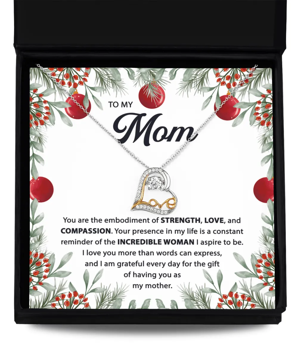 To My Mom Incredible Woman Dancing Love Necklace, Gift For Mom