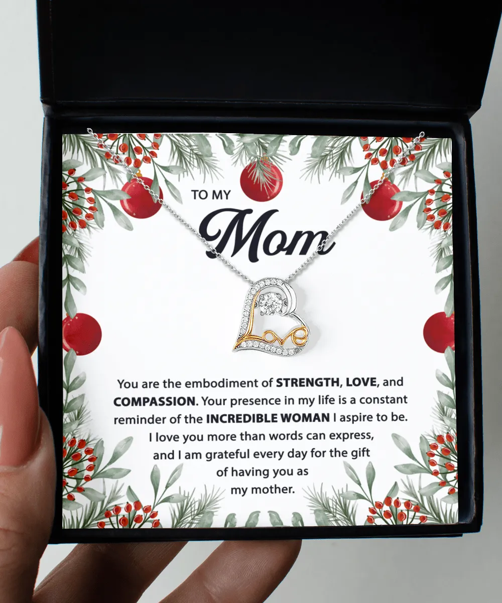 To My Mom Incredible Woman Dancing Love Necklace, Gift For Mom