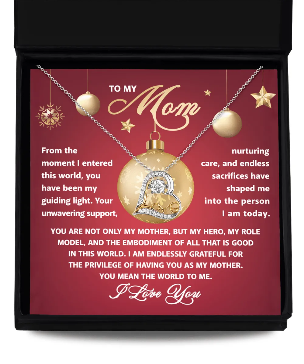 To My Mom You Are My Role Model | Love Dancing Pendant Necklace