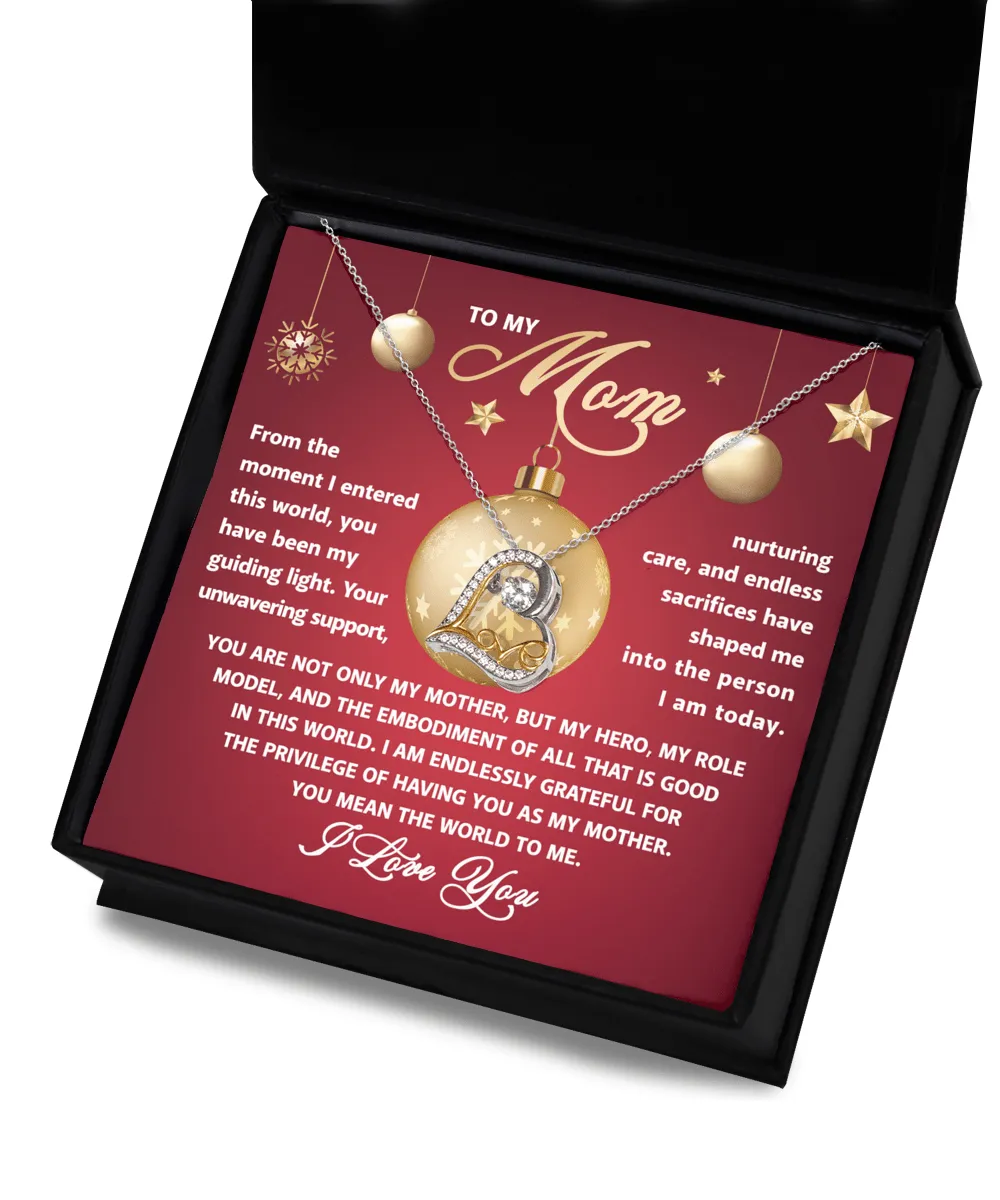 To My Mom You Are My Role Model | Love Dancing Pendant Necklace