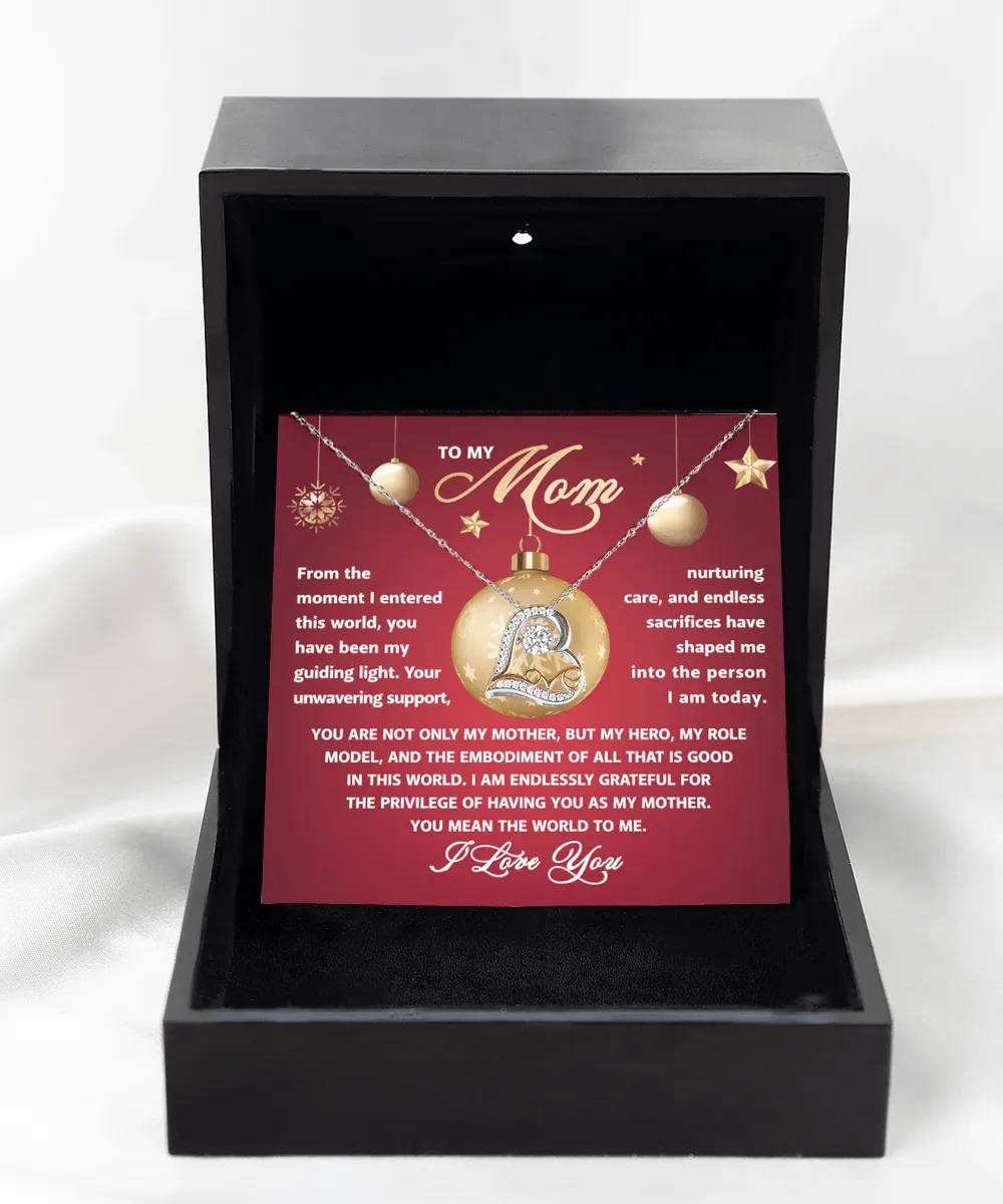 To My Mom You Are My Role Model | Love Dancing Pendant Necklace