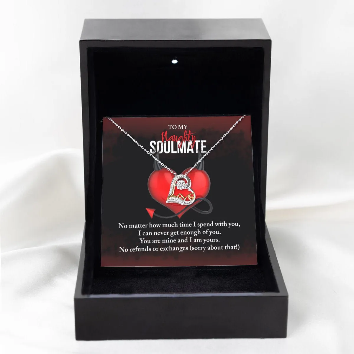 To My Naughty Soulmate You Are Mine | Love Dancing Necklace