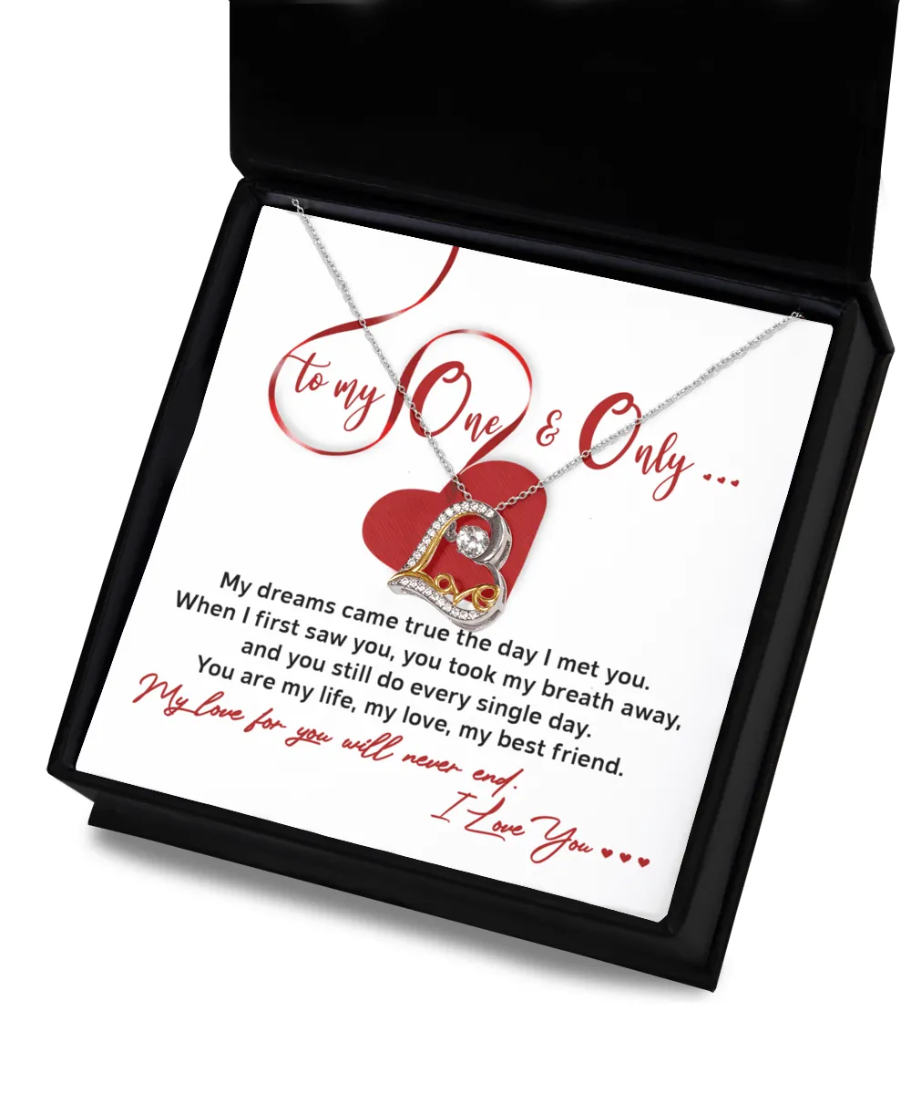 To My One & Only Soulmate | Love Dancing Necklace