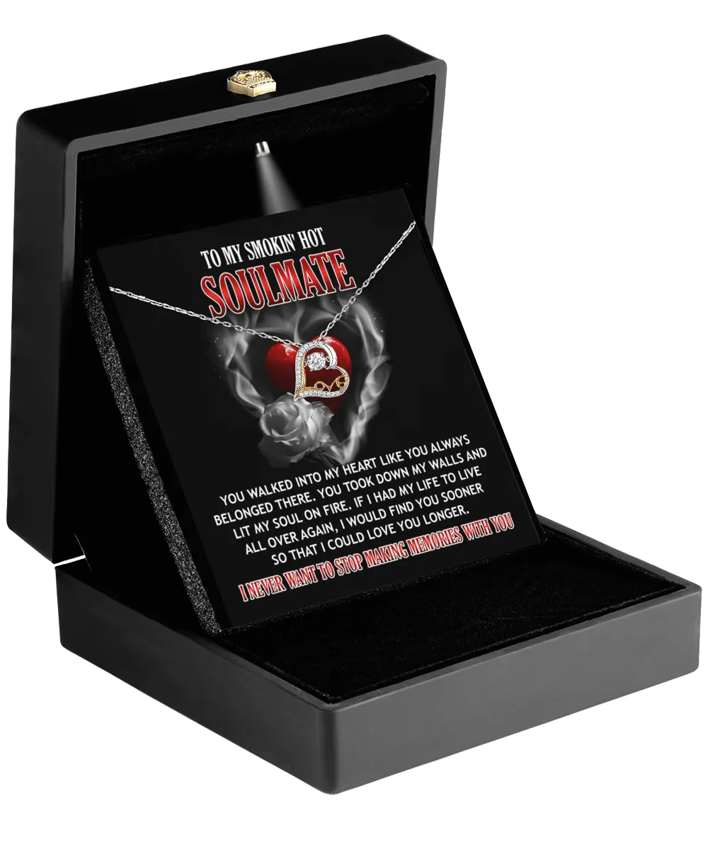 To My Smokin' Hot Soulmate Lit My Soul On Fire | Love Dancing Necklace