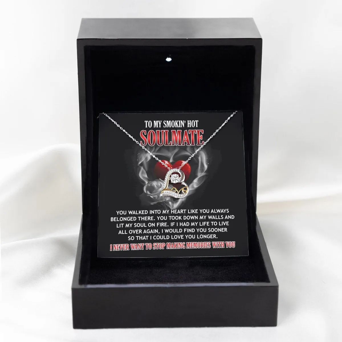 To My Smokin' Hot Soulmate Lit My Soul On Fire | Love Dancing Necklace