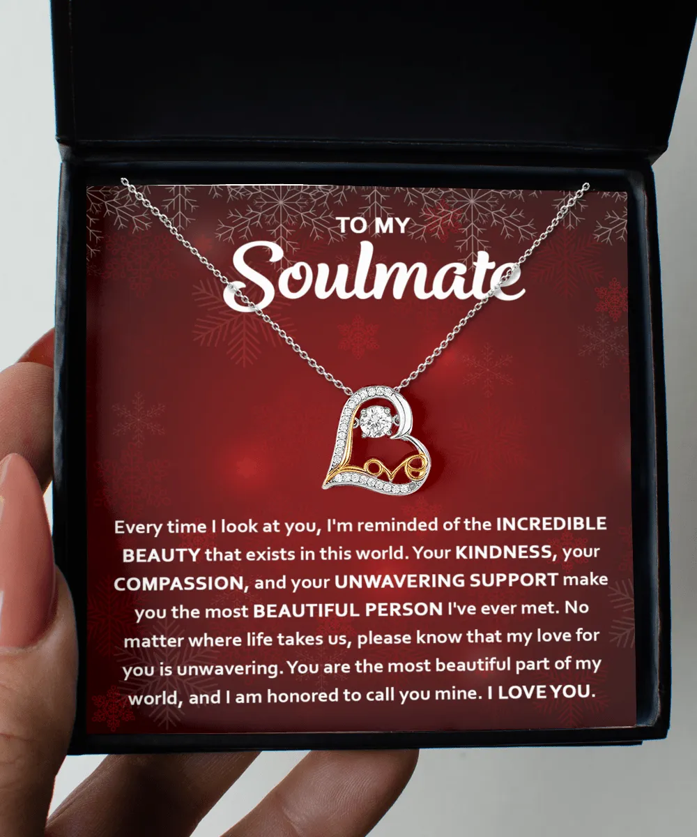 To My Soulmate Honored To Call You Mine | Love Dancing Necklace